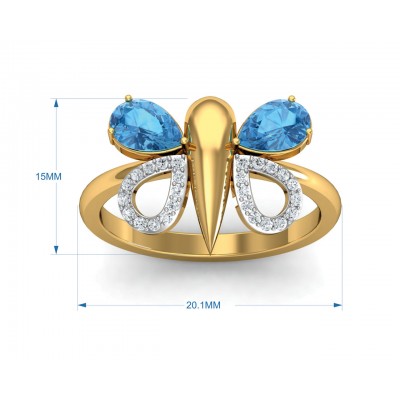 Asmara Blue Topaz & Diamond Ring
